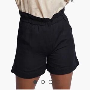 Able Janis Paper Bag Shorts in black size medium